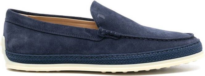 Tod's slip-on leather loafers Blue