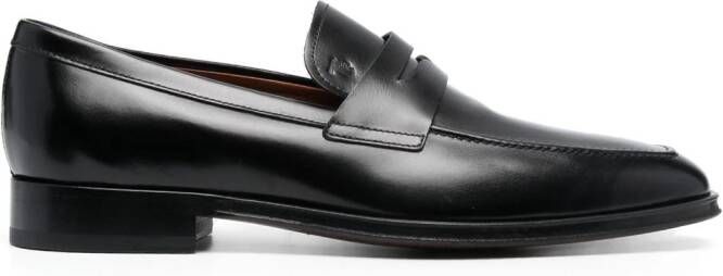 Tod's square-toe high-shine loafers Black