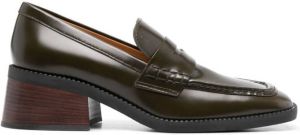 Tod's square-toe penny loafers Green