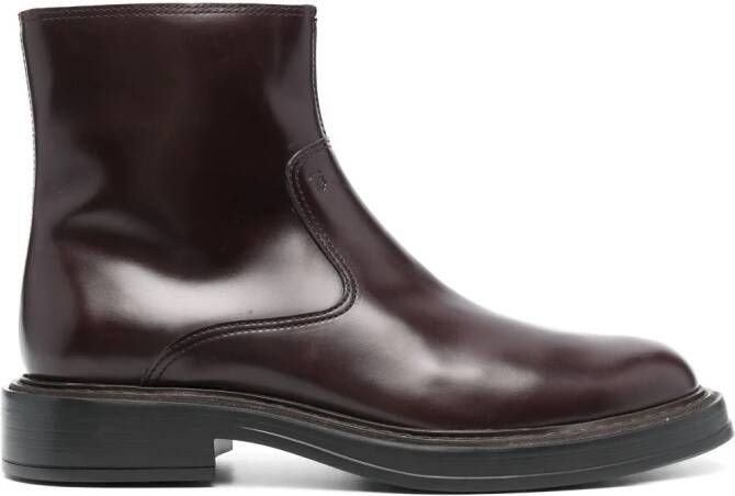 Tod's Stivaletto leather boots Red