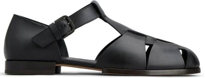 Tod's strap-detail leather sandals Black