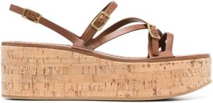 Tod's strap-detail platform sandals Brown