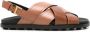 Tod's strappy slingback leather sandals Brown - Thumbnail 1