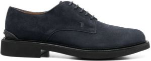 Tod's suede lace-up shoes Blue