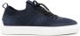 Tod's suede-panels knitted sneakers Blue - Thumbnail 1