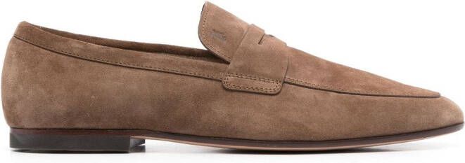 Tod's suede penny loafers Brown