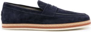 Tod's suede slip-on loafers Blue