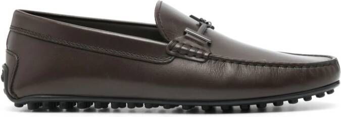 Tod's T Ring City Gommino loafers Brown