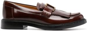 Tod's T Timeless leather loafers Brown