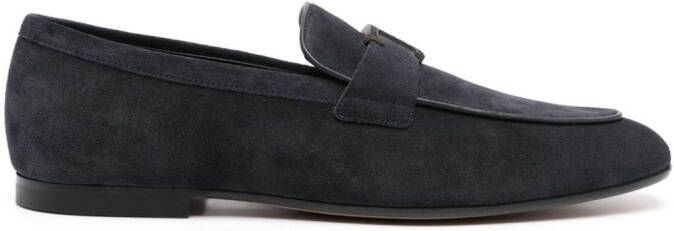 Tod's T Timeless suede loafers Blue
