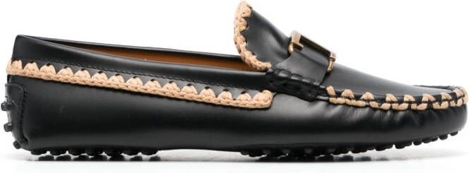 Tod's Timeless T two-tone loafers Black