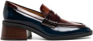 Tod's two-tone heeled loafers Brown