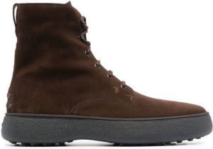 Tod's W.G. lace-up leather boots Brown