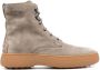 Tod's W.G. lace-up leather boots Grey - Thumbnail 1