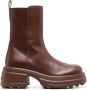 Tod's zip-up leather boots Brown - Thumbnail 1