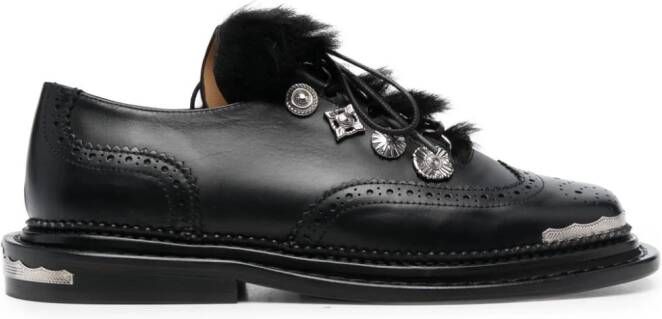 Toga Pulla 35mm leather oxford shoes Black