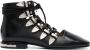 Toga Pulla buckled lace-up leather sandals Black - Thumbnail 1