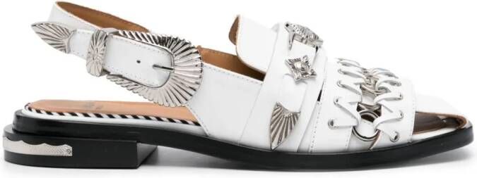Toga Pulla embellished slingback sandals White