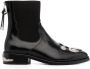 Toga Pulla mix-badge leather ankle boots Black - Thumbnail 1