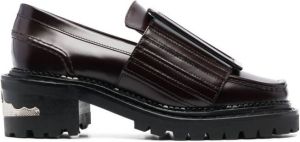Toga Pulla polished buckle-detail brogues Red