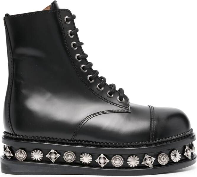 Toga Pulla stud-embellished leather boots Black