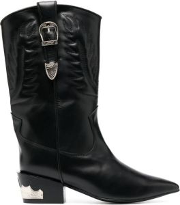 Toga Pulla Western 50mm leather boots Black