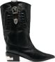 Toga Pulla Western 50mm leather boots Black - Thumbnail 1