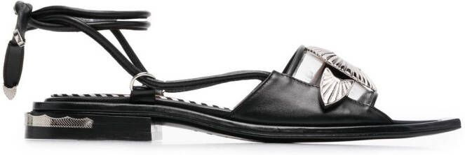 Toga Pulla western buckle-detail sandals Black