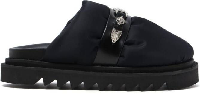 Toga Pulla Sabot embellished-strap slippers Black