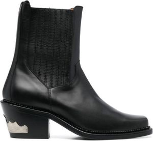 Toga Virilis Cuban heel leather boots Black