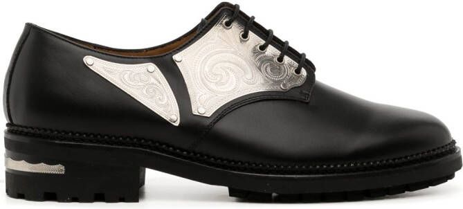 Toga Virilis embellished leather Oxford shoes Black