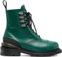 Toga Virilis leather ankle boots Green - Thumbnail 1