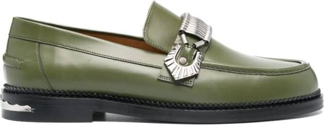Toga Virilis polished leather loafers Green