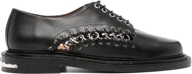 Toga Virilis ring-embellished oxford shoes Black