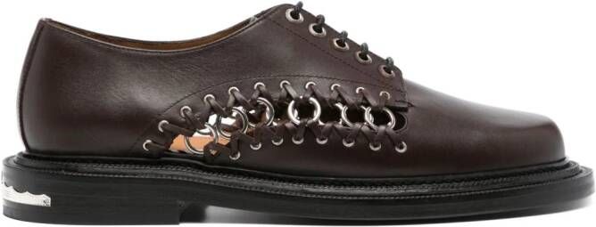 Toga Virilis ring-embellished oxford shoes Brown