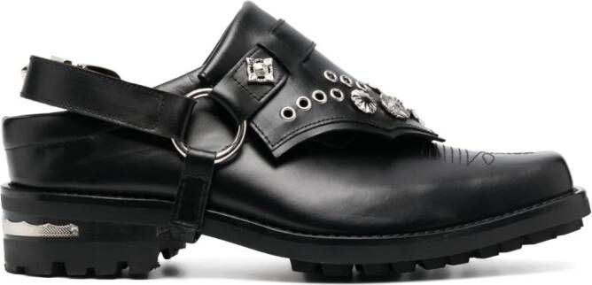 Toga Virilis studded 40mm leather loafers Black