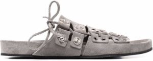 Toga Virilis suede flat sandals Grey