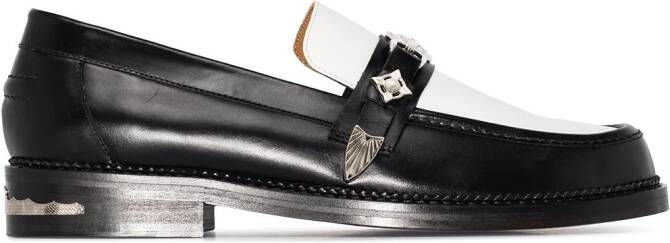 Toga Virilis two-tone buckled loafers Black