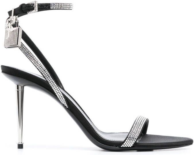 TOM FORD 105mm crystal-embellished sandals Black