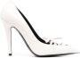 TOM FORD 110mm lace-up leather pumps White - Thumbnail 1