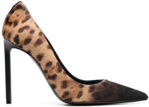 TOM FORD 110mm leopard-print leather pumps Brown