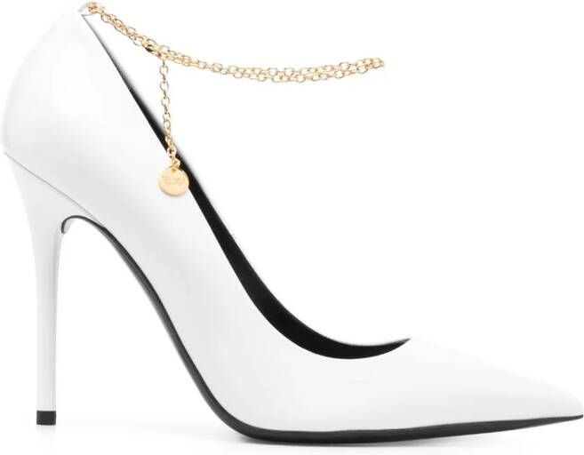 TOM FORD 110mm patent leather pumps White