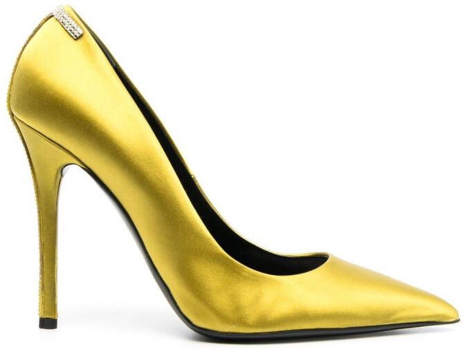 TOM FORD 120mm satin-finish pumps Yellow