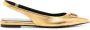 TOM FORD 20mm laminated nappa leather ballerina shoes Gold - Thumbnail 1