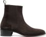 TOM FORD 40mm square-toe leather boots Brown - Thumbnail 1