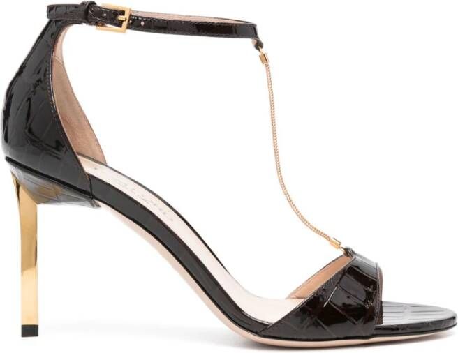 TOM FORD 85mm chain-embellished sandals Brown