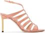 TOM FORD 85mm crocodile-embossed leather sandals Pink - Thumbnail 1