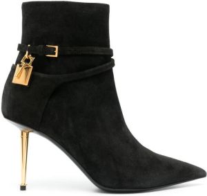 TOM FORD 85mm suede ankle boots Black