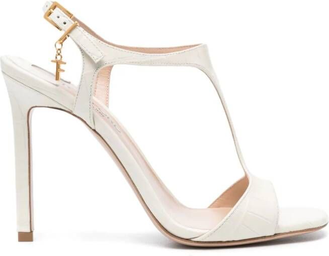 TOM FORD Angelina 95mm leather sandals White