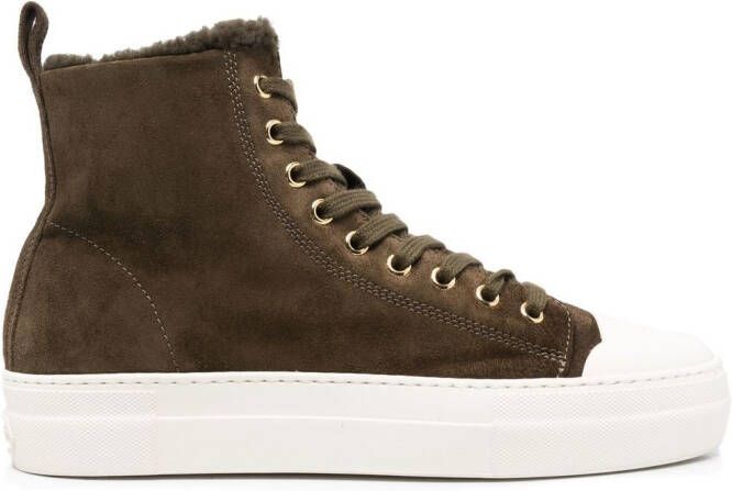 TOM FORD ankle-length lace-up sneakers Green